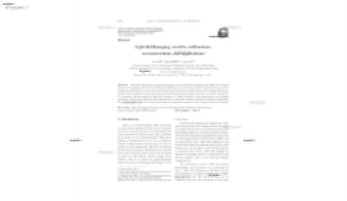 Light field imaging: models, calibrations, reconstructions, and applications